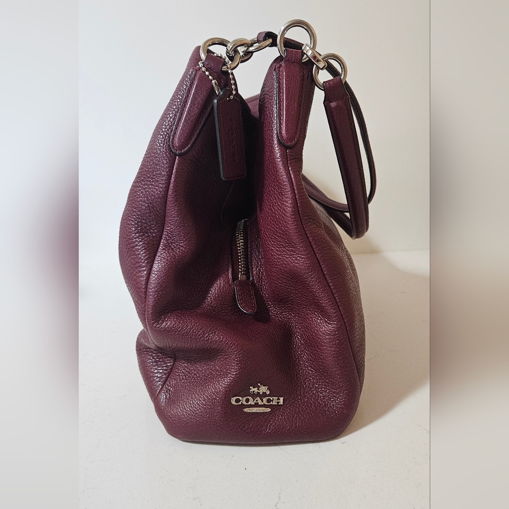 Coach Burgundy Leather Shoulder Bag